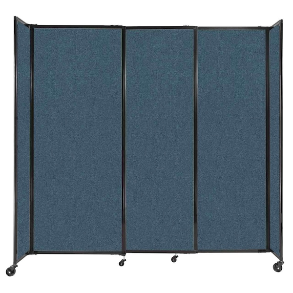 StraightWall Sliding Portable Partition 7'2" x 6'10" Caribbean Fabric